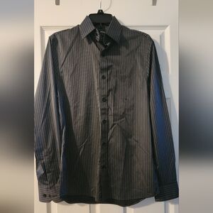 Men's Express Slim Performance Striped Button Down Shirt - Size XS